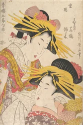Álbum de grabados de Kikugawa Eizan, Utagawa Kunisada y Utagawa Kunimaru