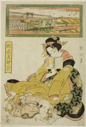 El Distrito de Teatros en Sakai-cho, de los "Ocho Vistas de la Capital Oriental"