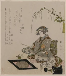 Mujer realizando la ceremonia del té
