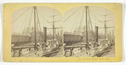 Vista desde T Wharf, Boston, Mass, 1855-75