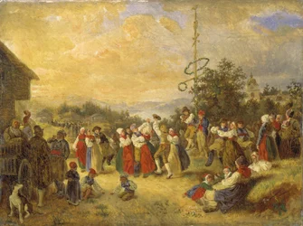 Baile de solsticio de verano en Rättvik