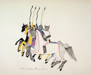 Una Danza de Caballos Indios