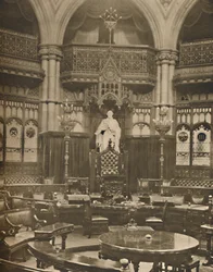 Jorge III preside en la Cámara del Consejo Común en el Guildhall, c. 1935