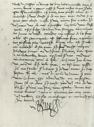 Carta del Rey René de Anjou