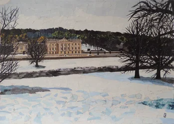 Chatsworth en la nieve