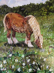 Caballo en la ladera