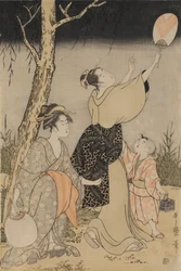 Cazando luciérnagas bajo un sauce (detalle), c. 1796-1797