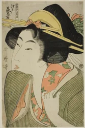 Geisha de Edo, de la serie "Guía de estilos femeninos contemporáneos (Tosei onna fuzoku tsu)"
