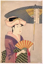 Mujer sosteniendo un parasol, de la serie Diez tipos en el estudio fisonómico de mujeres