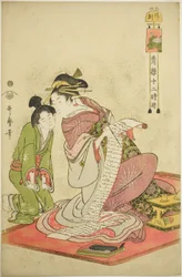 Hora del Perro (Inu no koku), de la serie "Doce Horas en Yoshiwara (Seiro juni toki tsuzuki)"