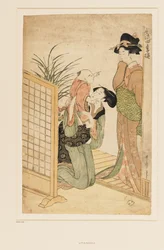 Madre, niño y enfermera, c.1790 (xilografía nishiki-e)
