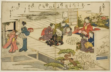 Juego de emparejar conchas, del libro ilustrado "Regalos de la marea baja (Shiohi no tsuto)"