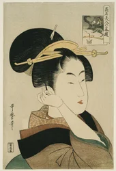 Tatsumi Roko, de la serie "Bellezas Renombradas Comparadas con los Seis Poetas Inmortales"