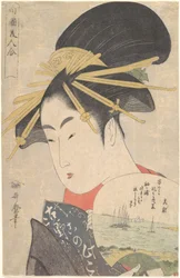 La cortesana Konosumi, de la serie Bellezas del barrio meridional (Nangoku bijin awase)