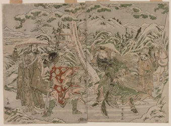 Escena de invierno del Romance de los Tres Reinos