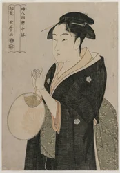 Mujer Sosteniendo un Abanico (de la serie Diez Aspectos de la Fisonomía de las Mujeres)
