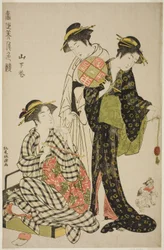 Flores de Yamashita (Yamashita hana), de la serie "Concurso de bellezas contemporáneas (Tosei bijin iro kurabe)"