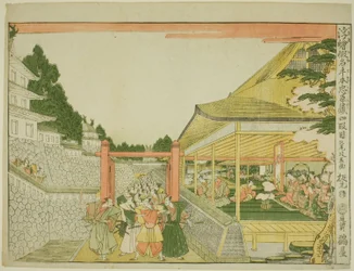 Acto IV (Yondanme), de la serie "Imágenes en Perspectiva del Almacén de los Retenedores Leales (Uki-e kanadehon Chushingura)"