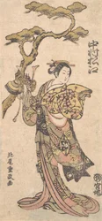 Un famoso actor de papeles femeninos, ca. 1764