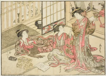 Cortesanas de Kado Daikokuya, del libro "Espejo de Mujeres Hermosas de los Barrios de Placer," vol. 2