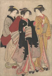 Dos geishas caminando, 1739-1820