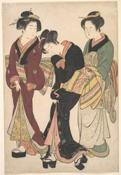 Dos geishas y una criada