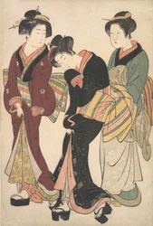 Dos geishas y una criada