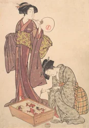 Dos Mujeres Alimentando Peces, 1739-1820