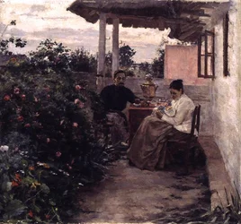 En la veranda