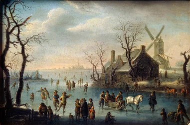 Patinadores sobre hielo, siglo XVII