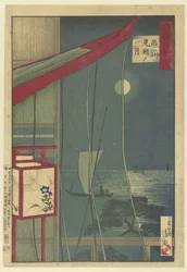 De maan bij Shinagawa Shinagawa mikoshi no tsuki (título sobre objeto) Honderd gezichten op de provincie Musashi (título de la serie) Musashi hyakkei no uchi (título de la serie sobre el objeto)