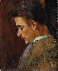 Retrato de juventud de Rudolf Steindl, cuñado del artista
