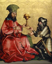 Abraham ante Melquisedec del retablo Heilspiegel, c.1435
