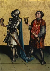 Sibbecai y Benaiah del retablo Heilspiegel, c.1435