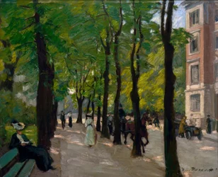 Calle Reina Augusta en la Plaza Calandrelli en Berlín