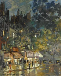 Café en París de noche, 1936