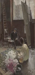 En el estudio del artista