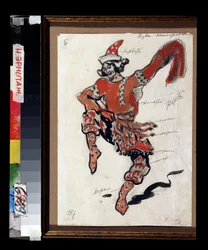 Diseño de vestuario para la ópera Sadko de Nicolas (Nikolai) Rimski Korsakov (Rimski-Korsakov) (1844-1908) (Diseño de vestuario para la ópera Sadko de N. Rimsky Kosakov (Rimsky-Korsakov). Korovine) (1861-1939),