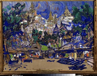 Proyecto de decorado para la ópera El gallo de oro de Nikolái Rimski-Kórsakov (1844-1908), obra de Konstantin Alexéyevich Korovin