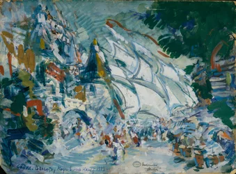 Diseño de escenario para la ópera Sadko de N. Rimsky-Korsakov, 1906