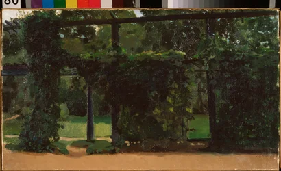 Bosquecillo. Pintura de Konstantin (Constantin) Andreyevich Somov (1869-1939), óleo sobre lienzo