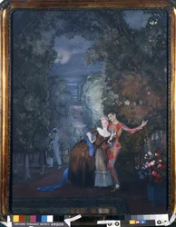 Arlequín y una Dama, 1912