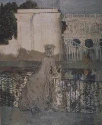 Dama en el estanque
