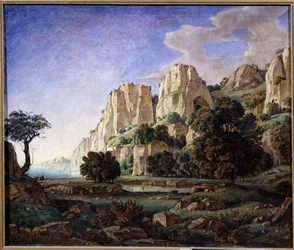 Mañana, paisaje de Crimea, c.1920 (óleo sobre lienzo)