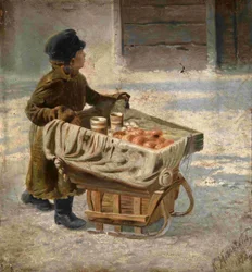 Niño. Estudio para la fiesta de Carnaval en la plaza del Almirantazgo de San Petersburgo, hacia 1869