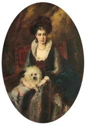 Retrato de la esposa del artista, Maria Alekseevna Makovskaya