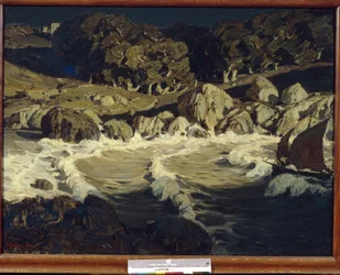 Paisaje de mar por la noche
