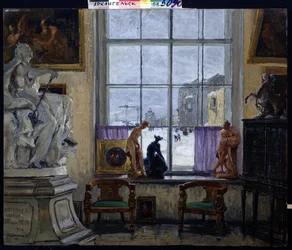 "Une salle de musee" Pintura de Konstantin (Constantin) Gorbatov (1876-1945) 1916 Museo Regional de Arte, Arkhangelsk