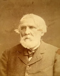 Retrato del autor Ivan Sergeyevich Turgenev (Sergueievitch Tourgueniev) (1818-1883). Foto de albúmina de Konstantin Schapiro (1839-1900)