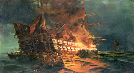 La Pérdida del Ajax, Frente al Cabo Janissary